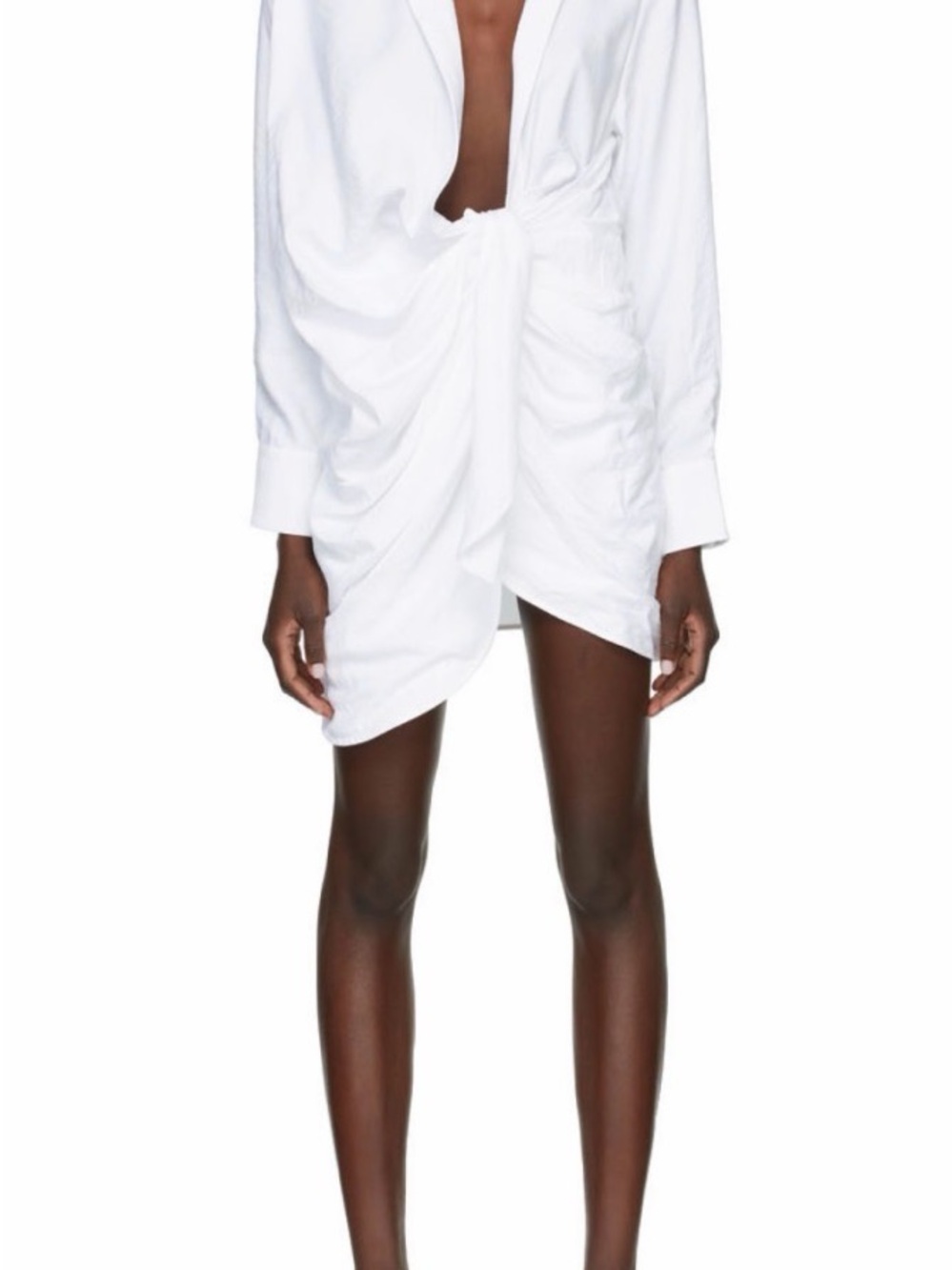JACQUEMUS La Robe Bahia draped shirt dress